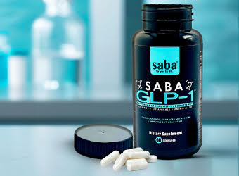 Saba GLP-1 weight management supplement bottle